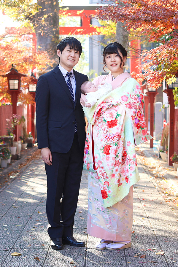 お宮詣りの写真