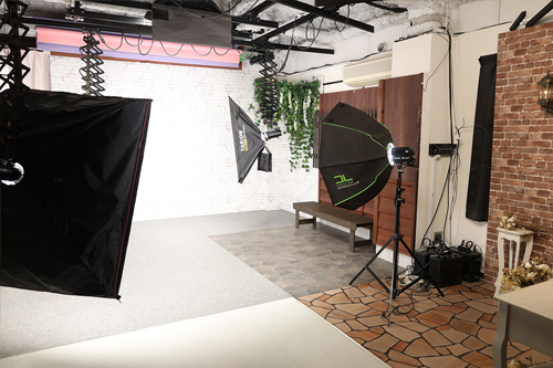 店内の写真スタジオの様子