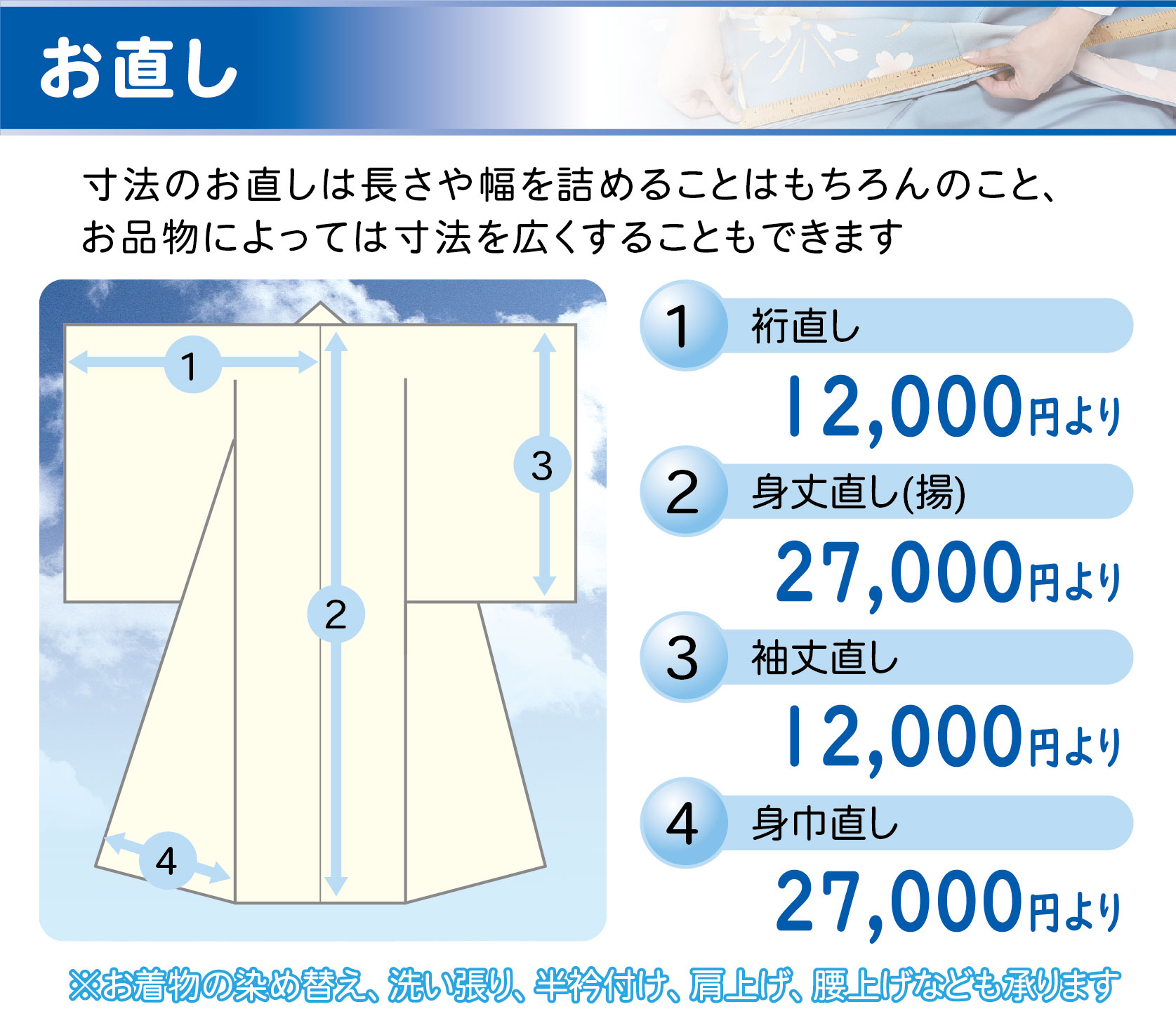 寸法直し